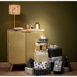 Maisons Du Monde Vases Vase Strié En Grès Doré H16 -Vases Soldes vase strie en gres dore h16 1000 1 37 184332 3