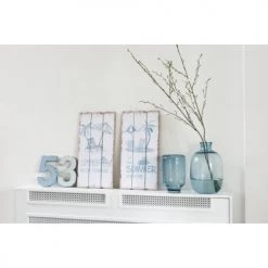LANADECO Vases Vase Sur Pied Rond Verre Bleu Clair H27cm -Vases Soldes vase sur pied rond verre bleu clair h27cm 2
