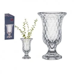 Wadiga Vases Vase Vasque En Verre Diamants - 12.5x12.5x20cm -Vases Soldes vase vasque en verre diamants 12 5x12 5x20cm 2