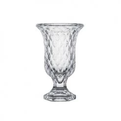 Wadiga Vases Vase Vasque En Verre Diamants - 12.5x12.5x20cm