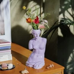 DOIY Vases Vase Venus Céramique Lavande -Vases Soldes vase venus ceramique lavande 4