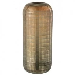 LANADECO Vases Vase Verre Vert/or H36cm