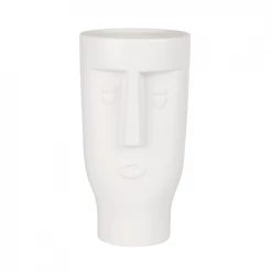 Maisons Du Monde Vases Vase Visage En Dolomite Blanche H23