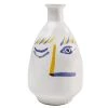 Kare Design Vases Vase Visage En Grès Blanc, Bleu Et Jaune H23 -Vases Soldes vase visage en gres blanc bleu et jaune h23