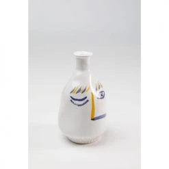 Kare Design Vases Vase Visage En Grès Blanc, Bleu Et Jaune H23 -Vases Soldes vase visage en gres blanc bleu et jaune h23 4